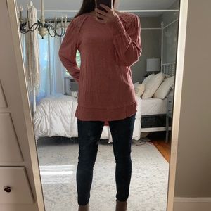 Pink sweater blouse made by Knox Rose M